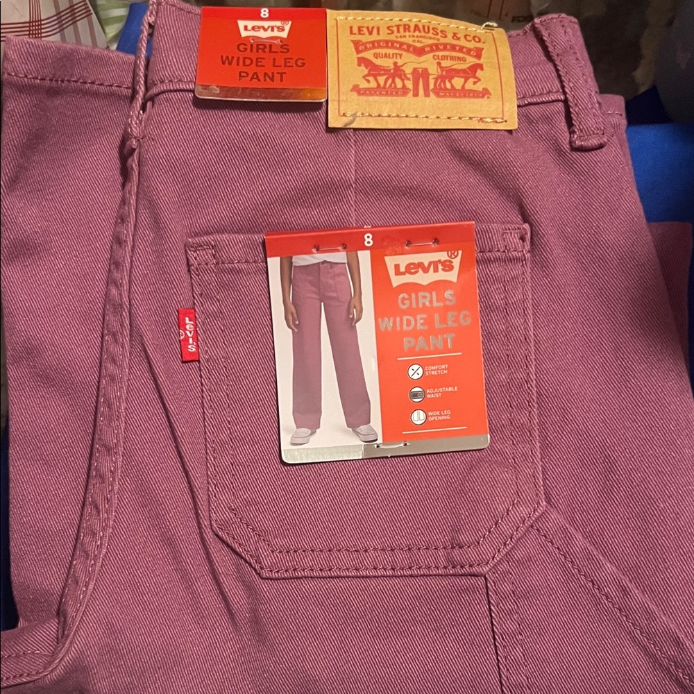 Levi's Girls Wide Leg Pants in Purple